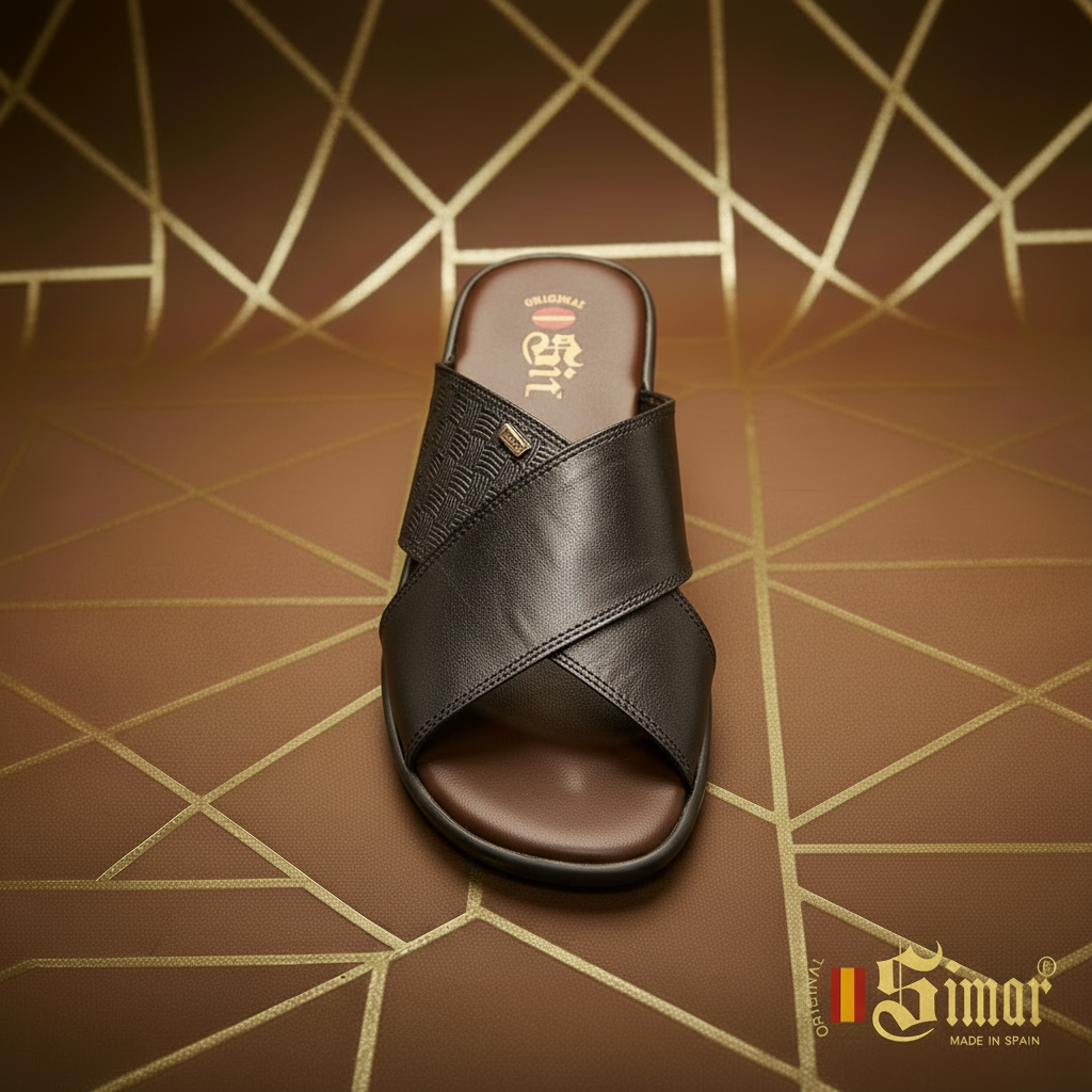 Sandalia Simar sobre fondo geométrico