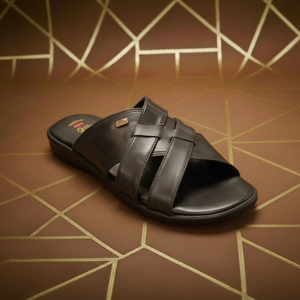 Sandalia Simar sobre fondo geométrico