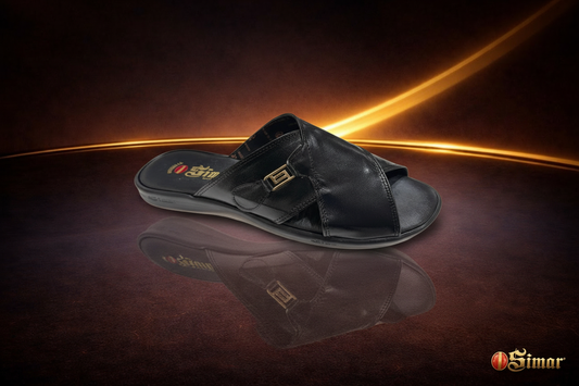 Simar Sandalia Hebilla Cuadrada — Fondo Dorado